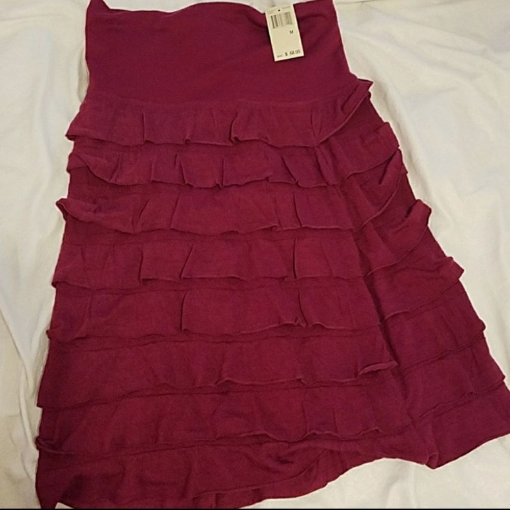 NWT Max Studio layered Fuchia skirt